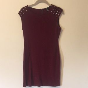 Forever 21 burgundy cute dress w studs/ sz medium